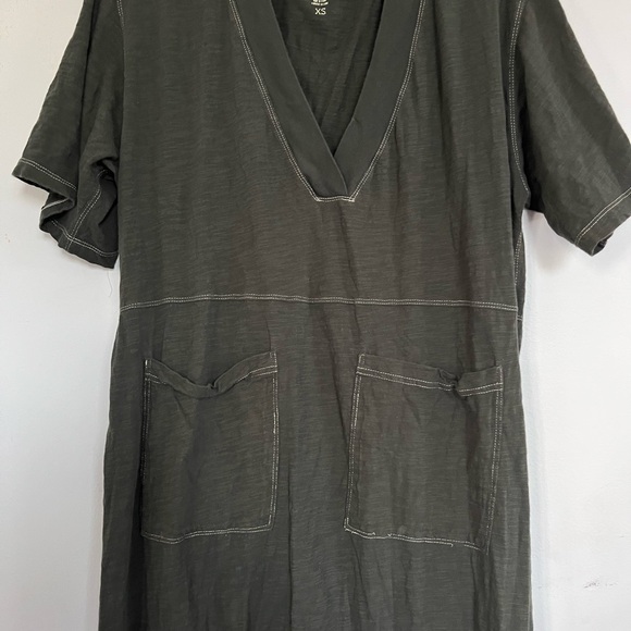 NATURAL LIFE Pants - NATURAL LIFE Green V-Neck Cotton Jumpsuit Romper Boho Hippie Olive Green XS